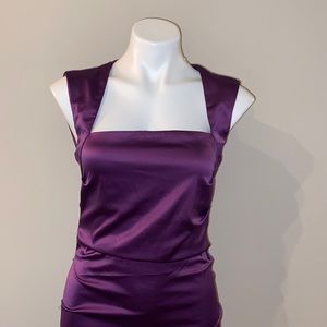 Purple Satin Dress